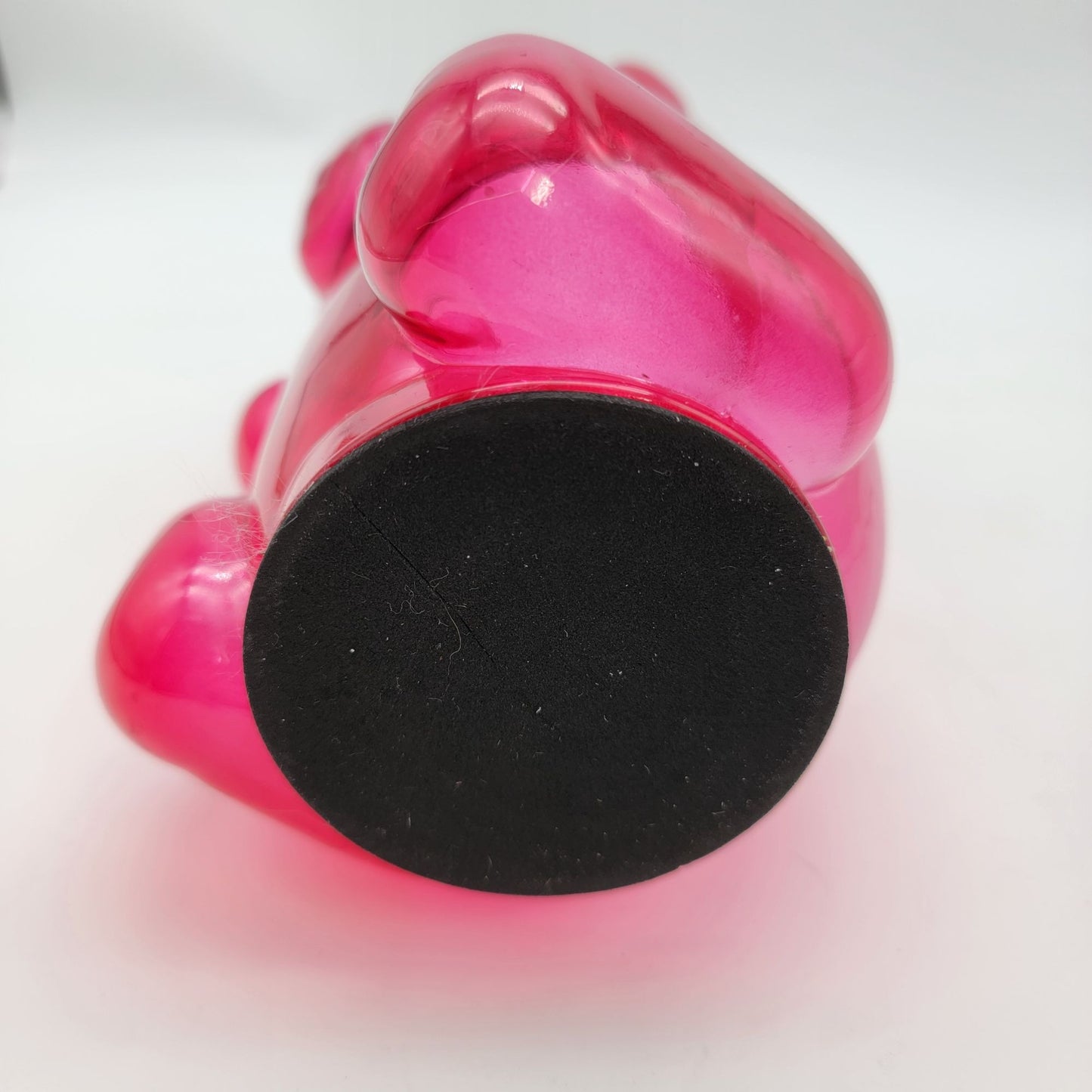 Pink Teddy Bear Shaped Glass Container