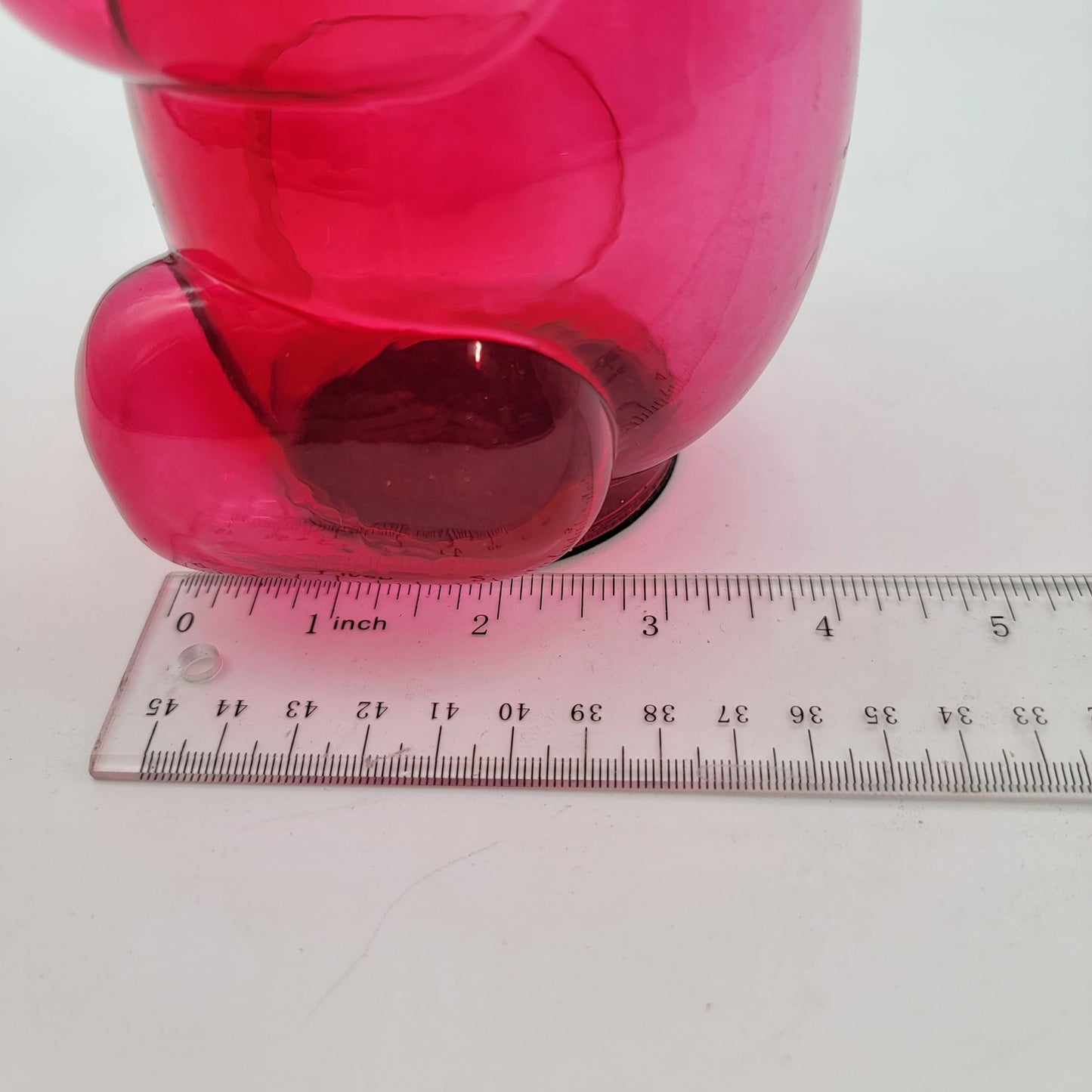 Pink Teddy Bear Shaped Glass Container