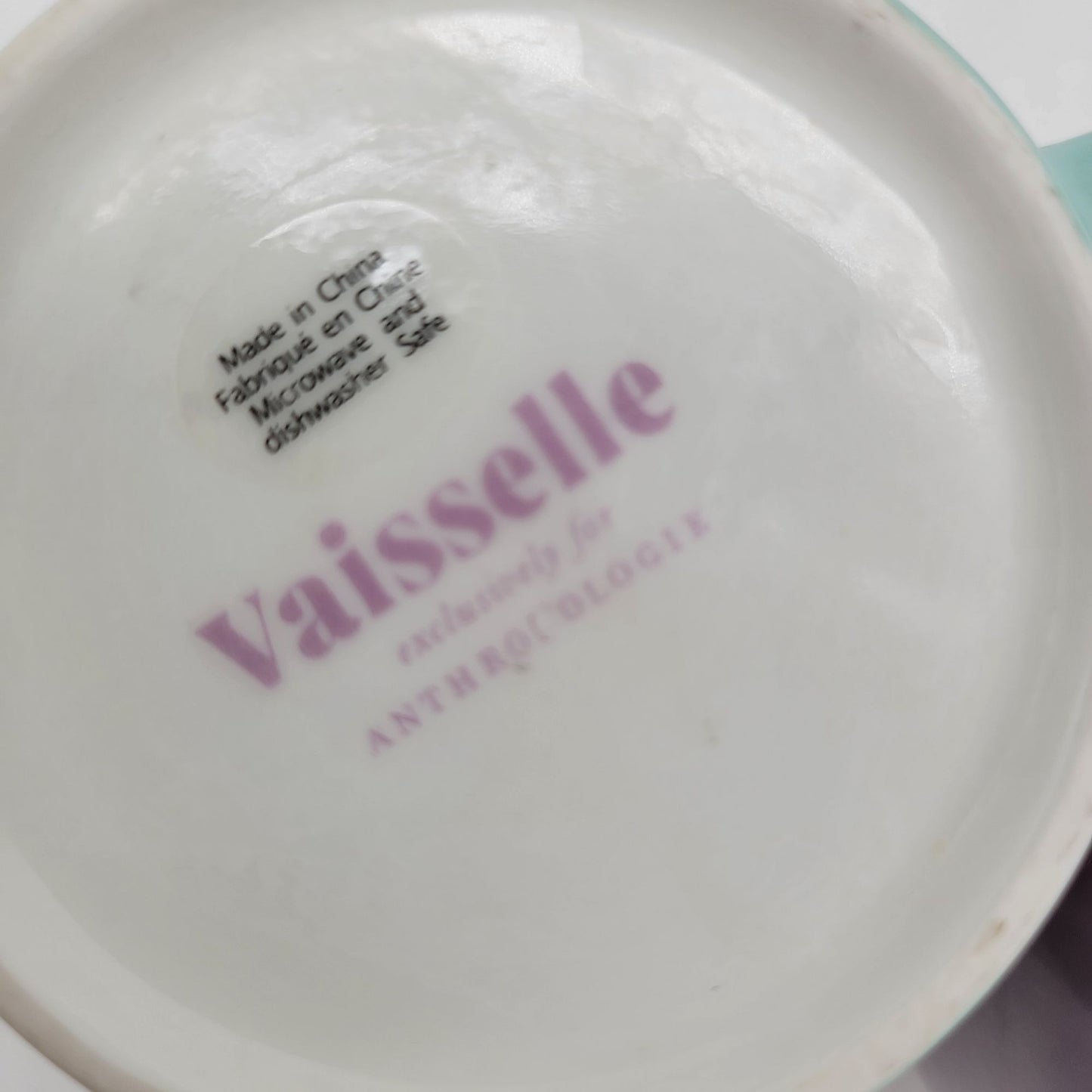 Set of 2 Vaisselle for Anthropologie Heart & Flower Mugs