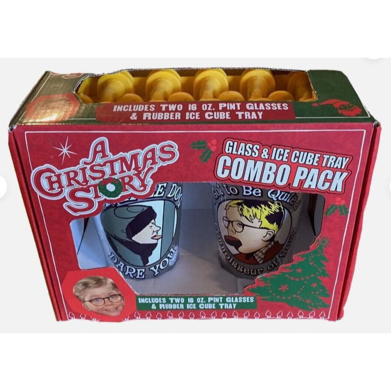 A Christmas Story Glass & Ice Cube Tray Combo Pack