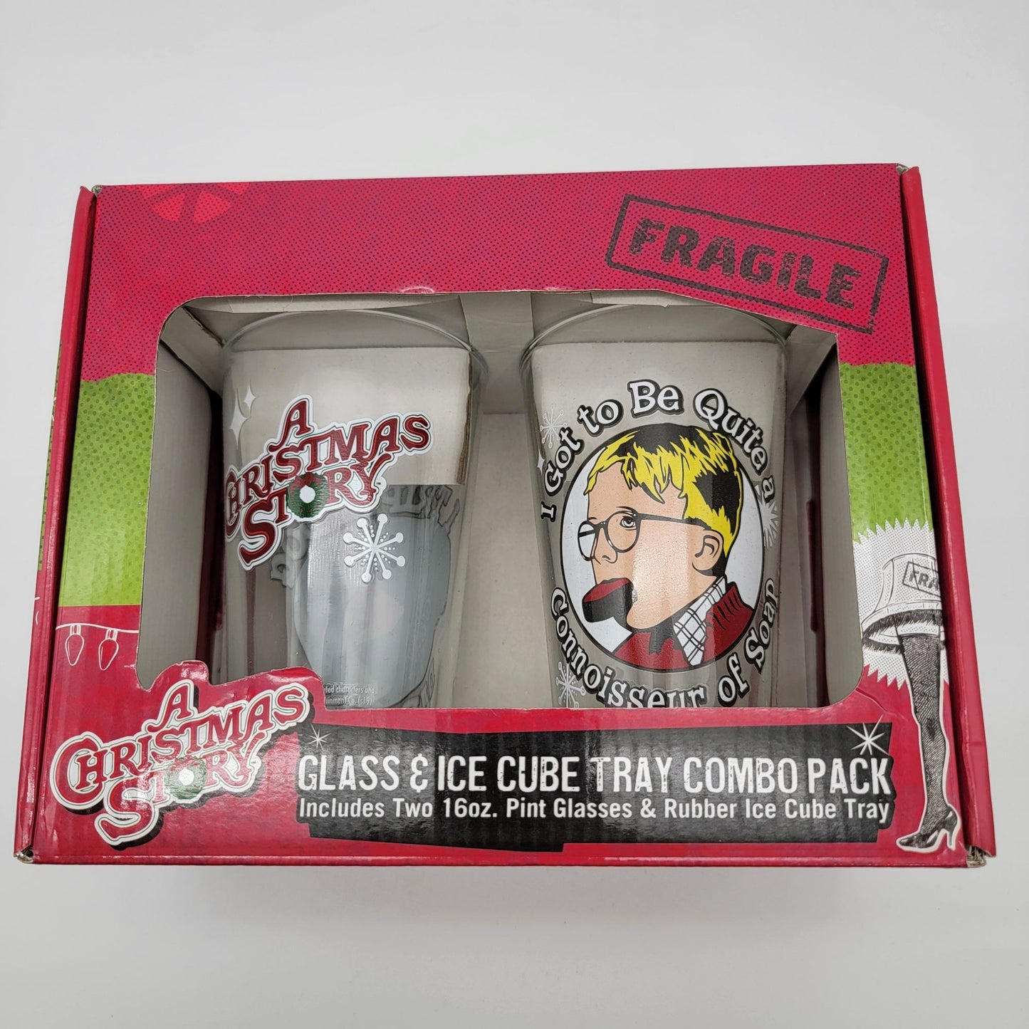 A Christmas Story Glass & Ice Cube Tray Combo Pack
