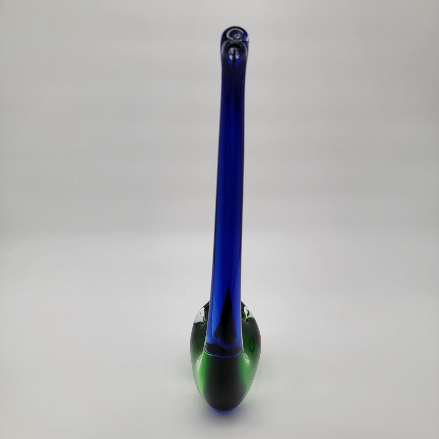 Vintage Handblown Art Glass Swan Sculpture Blue & Green