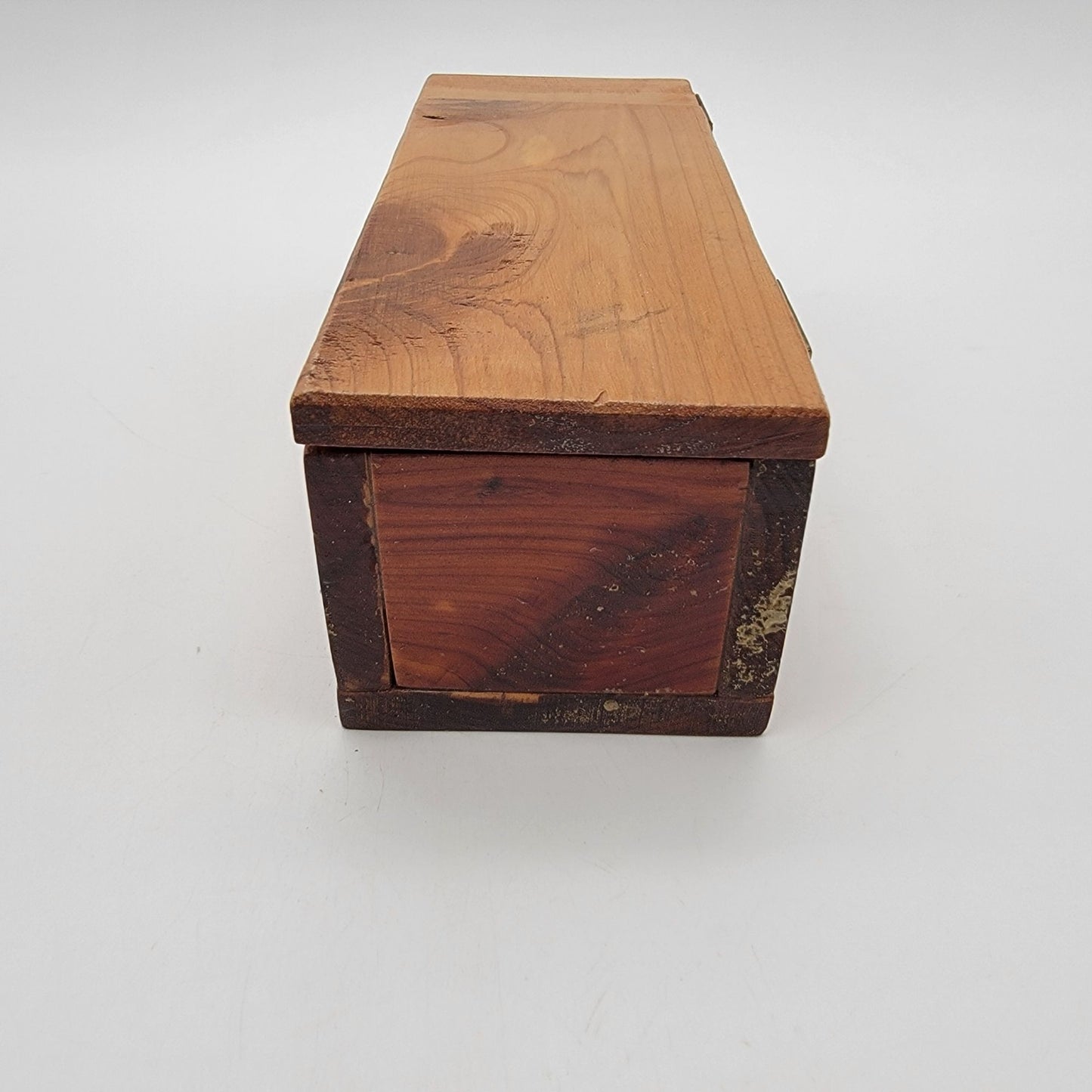 Vintage Primitive Wooden Keepsake Box