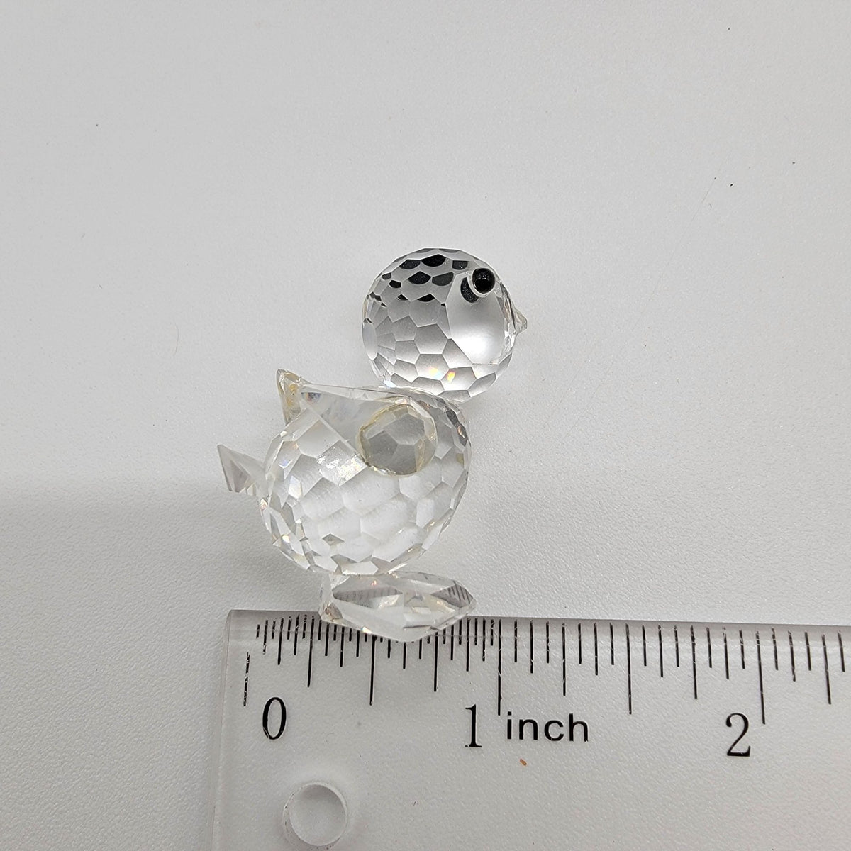 Swarovski Silver Crystal Miniature Standing Drake Duck Figurine In Box AS FOUND