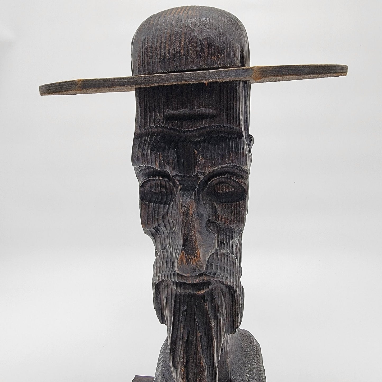 Vintage Hand Carved Don Quixote Spanish Wood Sculpture