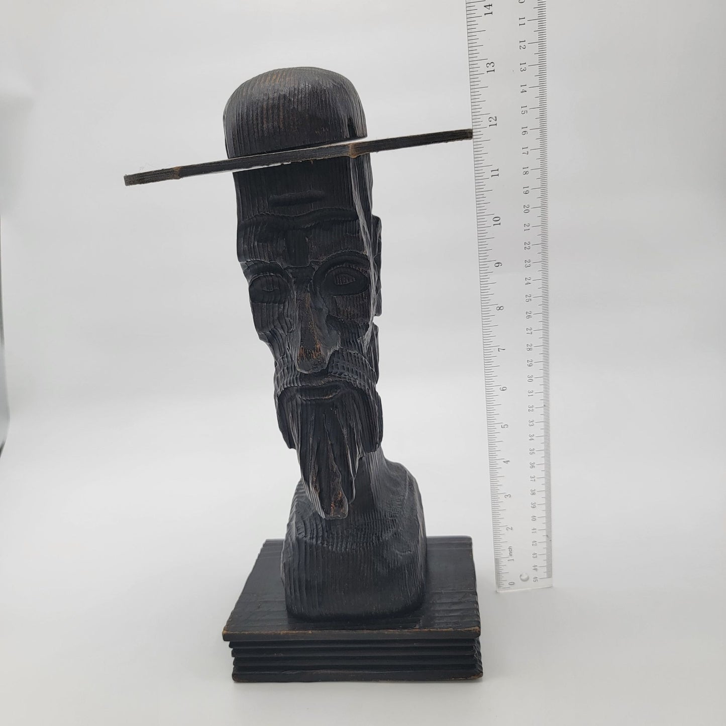 Vintage Hand Carved Don Quixote Spanish Wood Sculpture