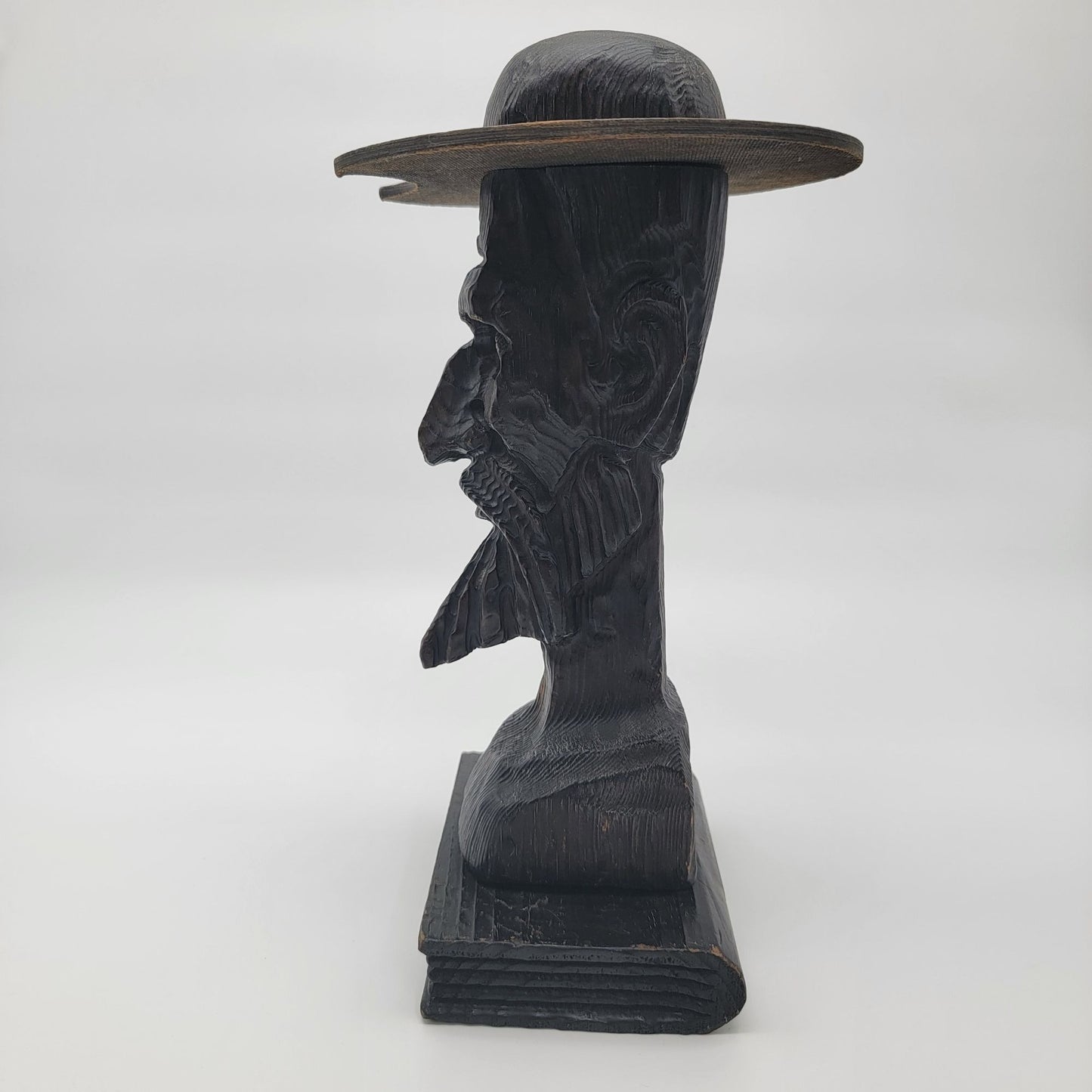 Vintage Hand Carved Don Quixote Spanish Wood Sculpture