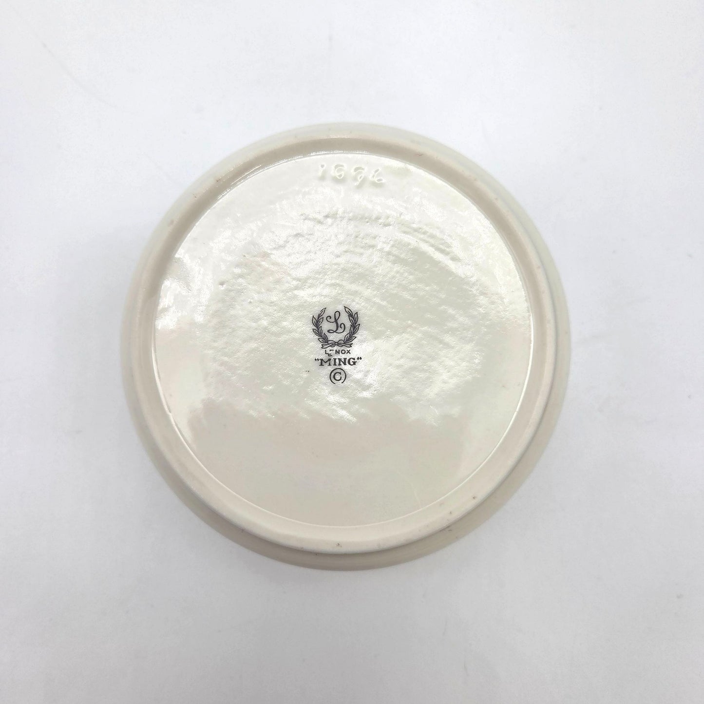 Vintage Lenox Ming Butter Tub Black Mark