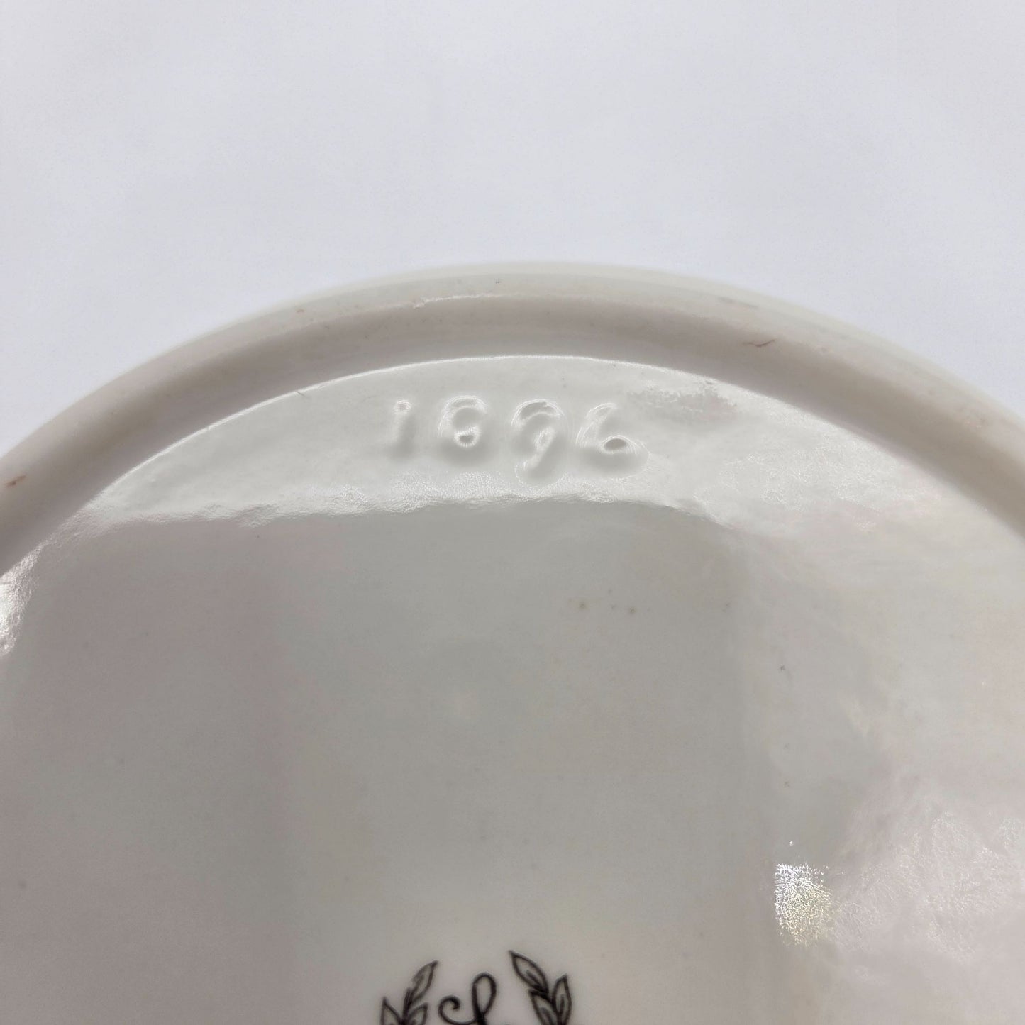 Vintage Lenox Ming Butter Tub Black Mark