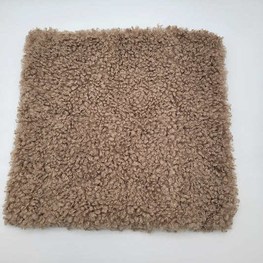 Genuine Curly Sheep Wool Throw Pillow Cover