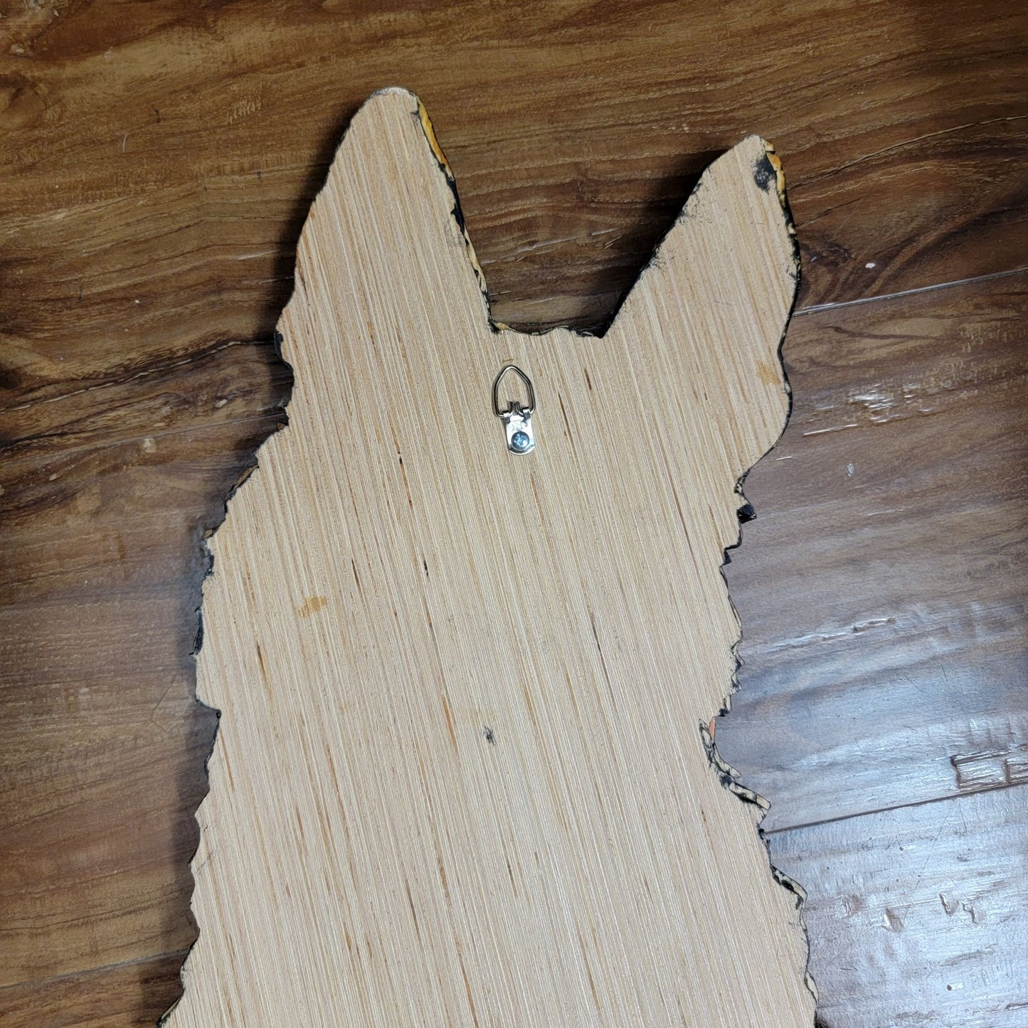 Vintage Life-size Signed Intarsia Wood German Shepherd Wall Art