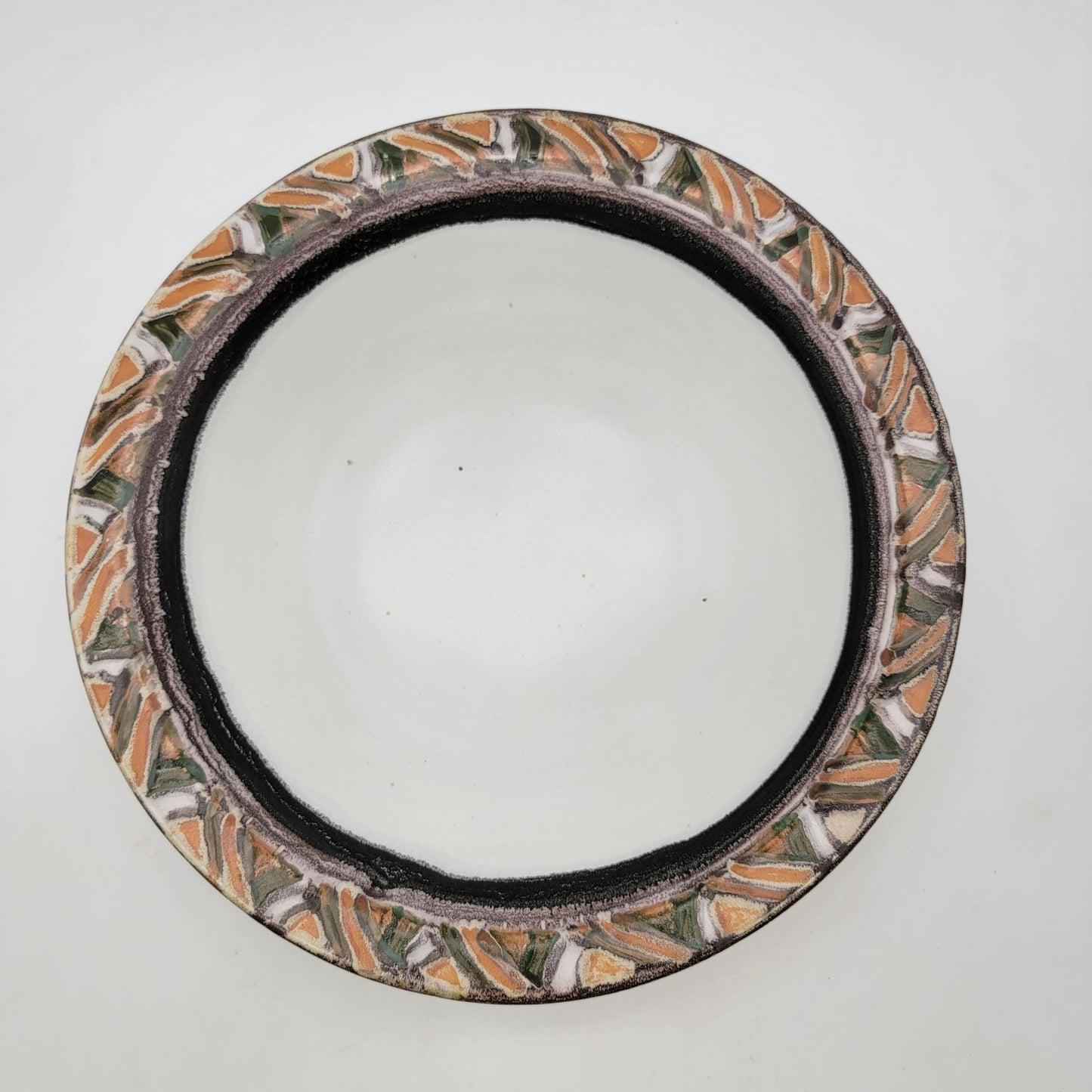 Vintage Signed Janet Mitchell Art Pottery Bowl Hand Painted