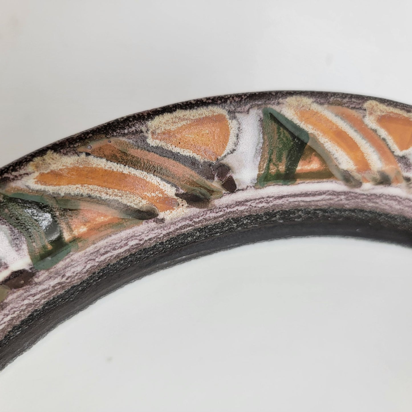 Vintage Signed Janet Mitchell Art Pottery Bowl Hand Painted