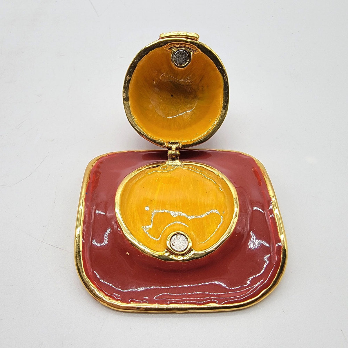 Objet d Art Fire Chief Trinket Box American Heros No. 157 Fire Fighter Red Hat