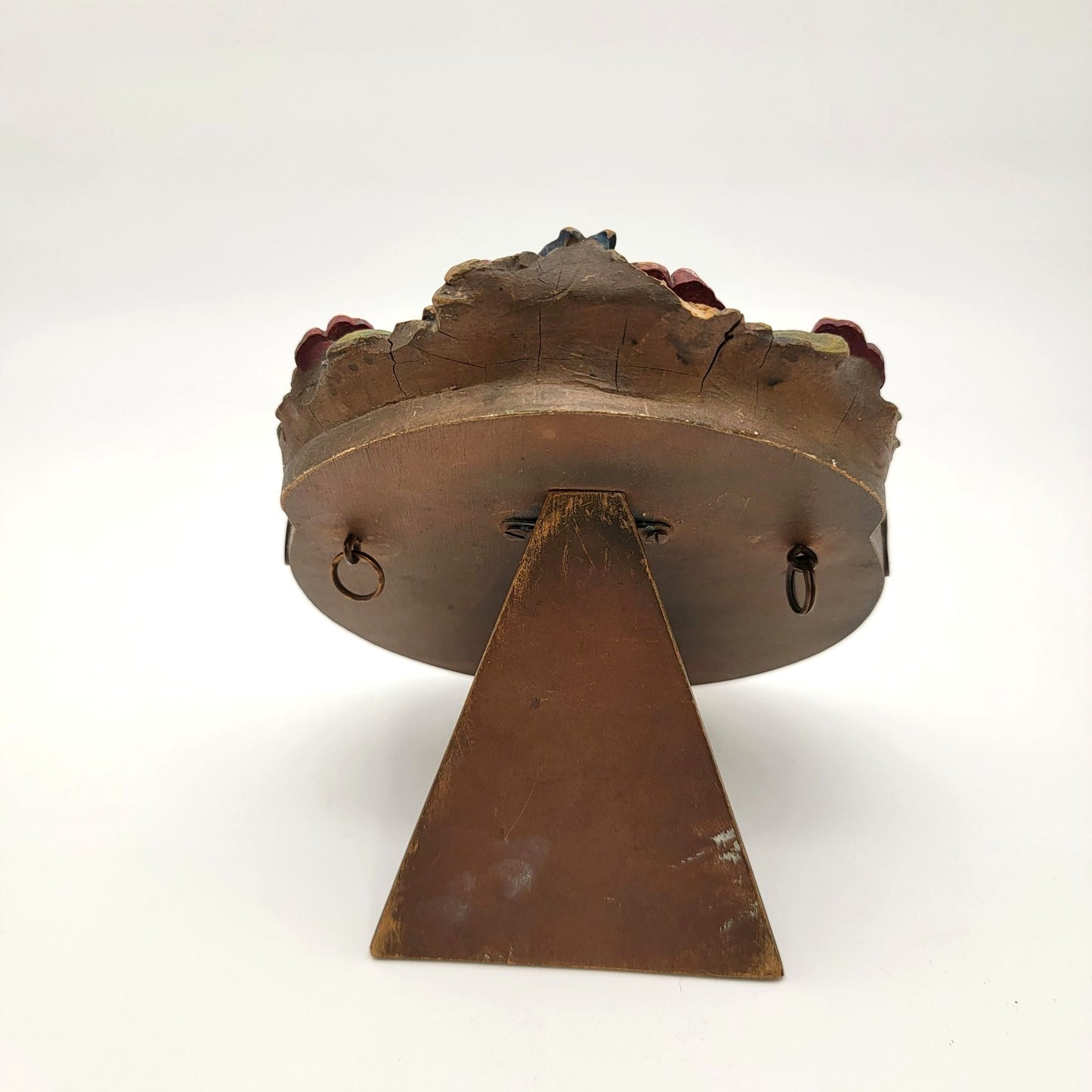 Antique Barbola Vanity Dresser Mirror With Flowers
