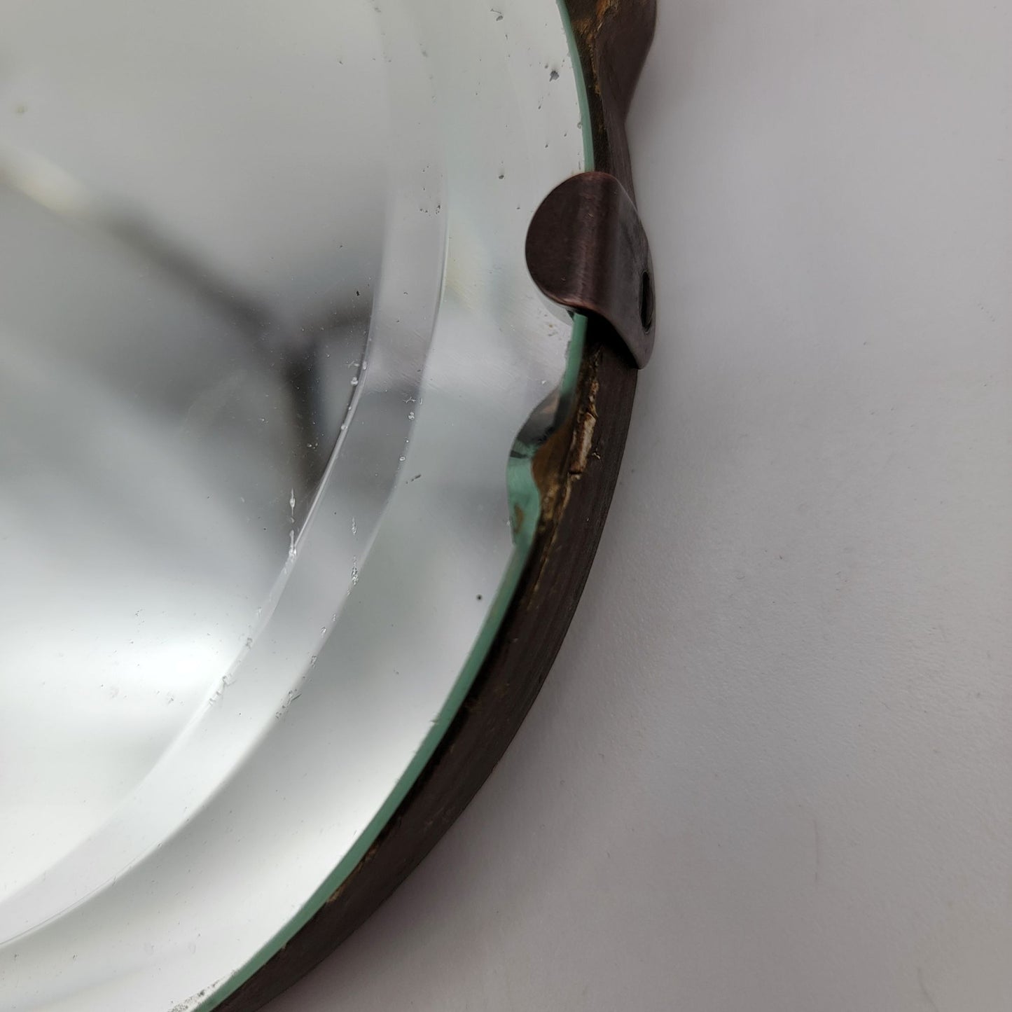 Antique Barbola Vanity Dresser Mirror With Flowers