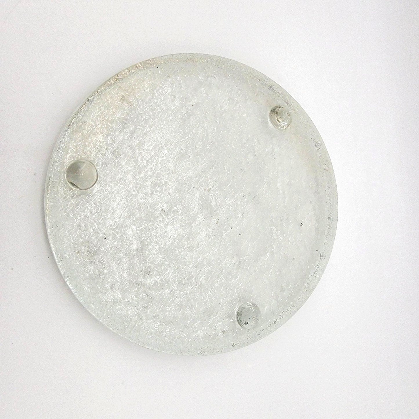 Glass Round Textured Candle Holder Trivet
