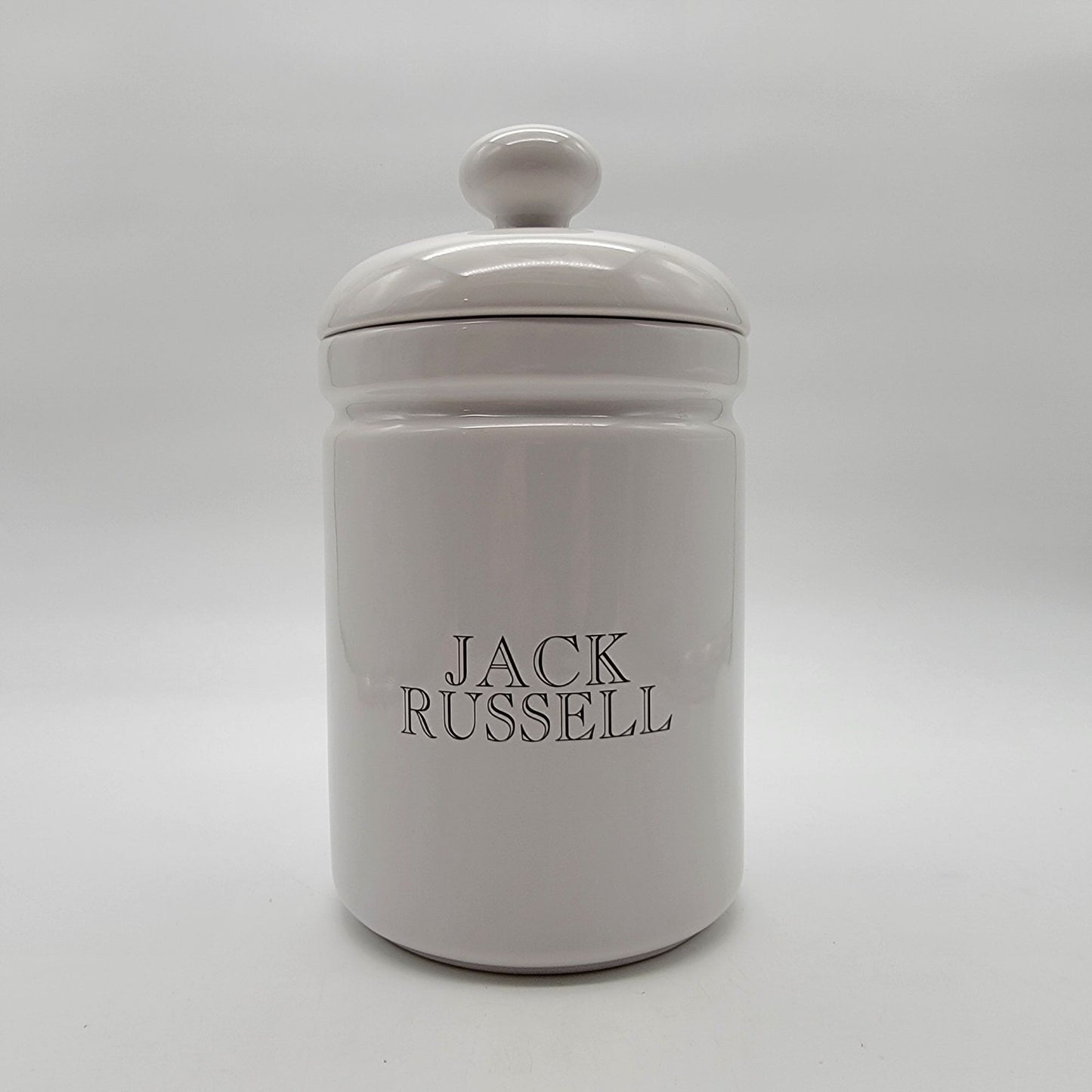 Vintage Jack Russell Terrier Treat Jar Canister