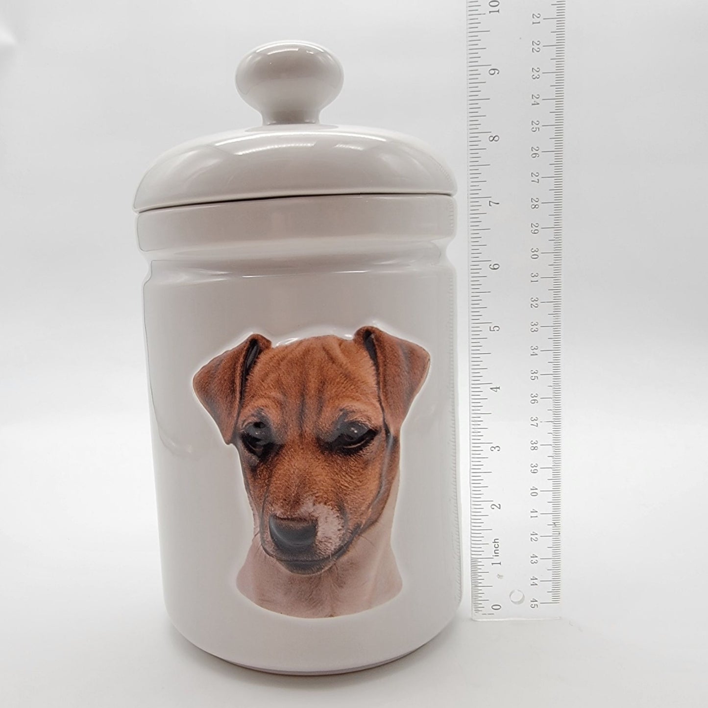 Vintage Jack Russell Terrier Treat Jar Canister
