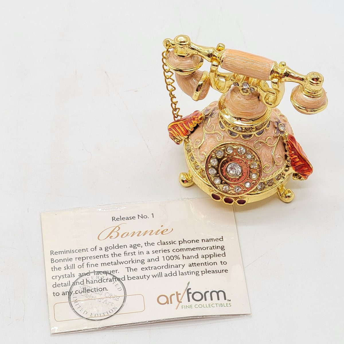 Objet D'Art Bonnie Princess Telephone Trinket Box Artform No. 01