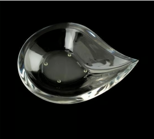 Orrefors Skai Crystal Drop Bowl by Martti Rytkonen