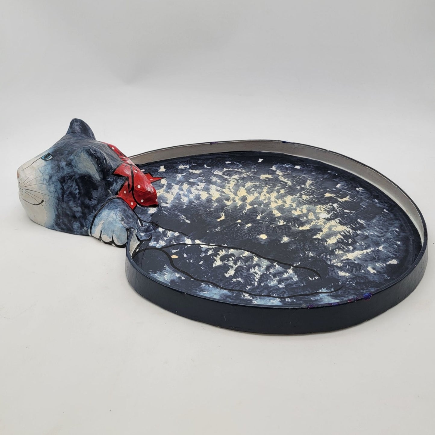 Paper Mache Cat Serving Tray