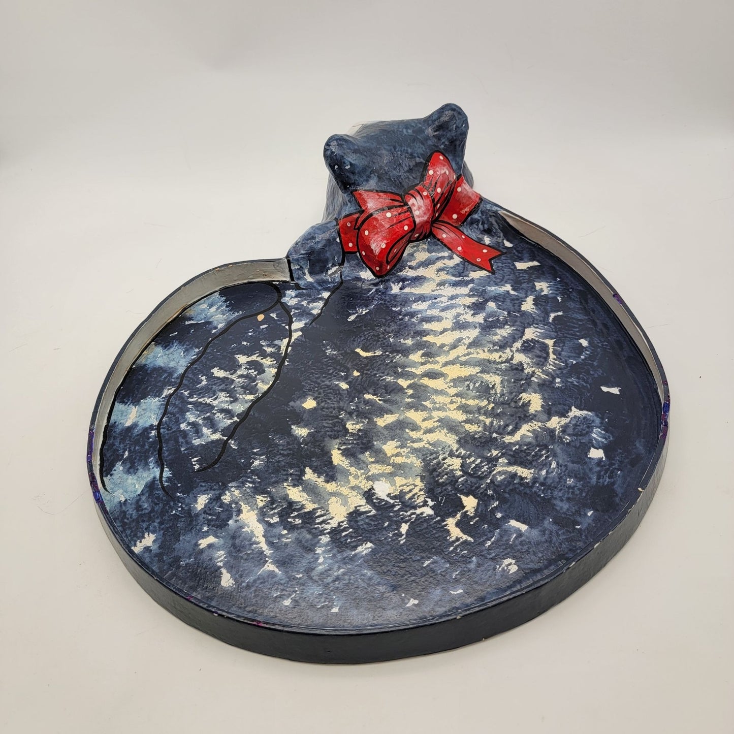 Paper Mache Cat Serving Tray