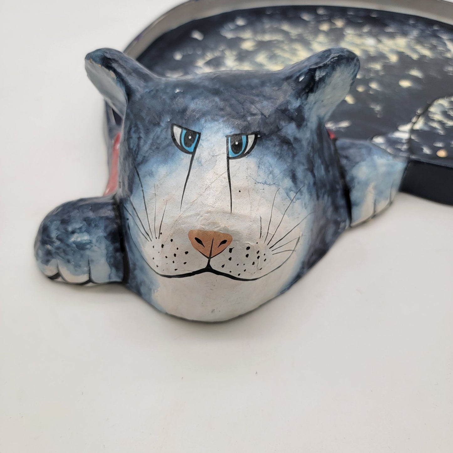 Paper Mache Cat Serving Tray