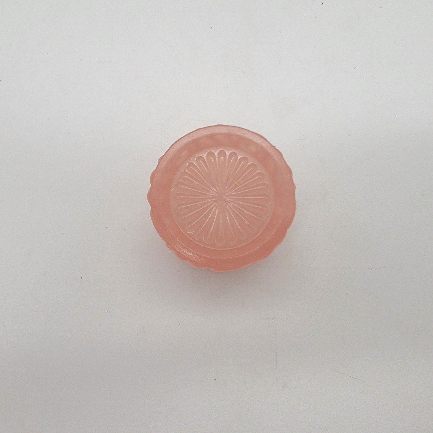 Portieux Vallerysthal French Pink Opaline Glass Covered Jar Suisse Pattern