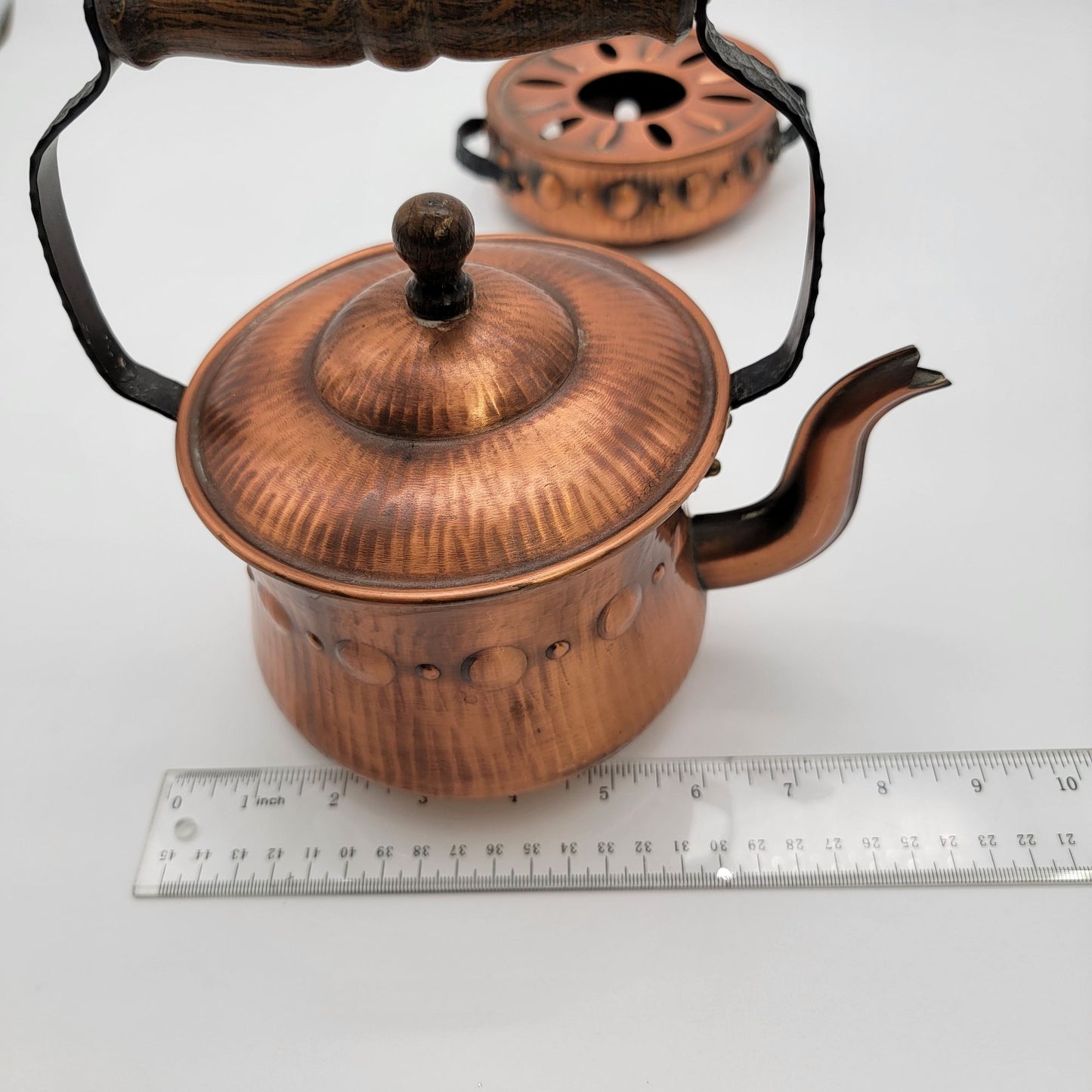 Vintage Copper Spirit Kettle With Warmer Made In Western Germany