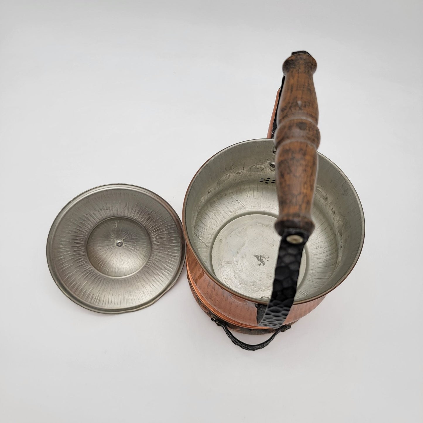 Vintage Copper Spirit Kettle With Warmer Made In Western Germany