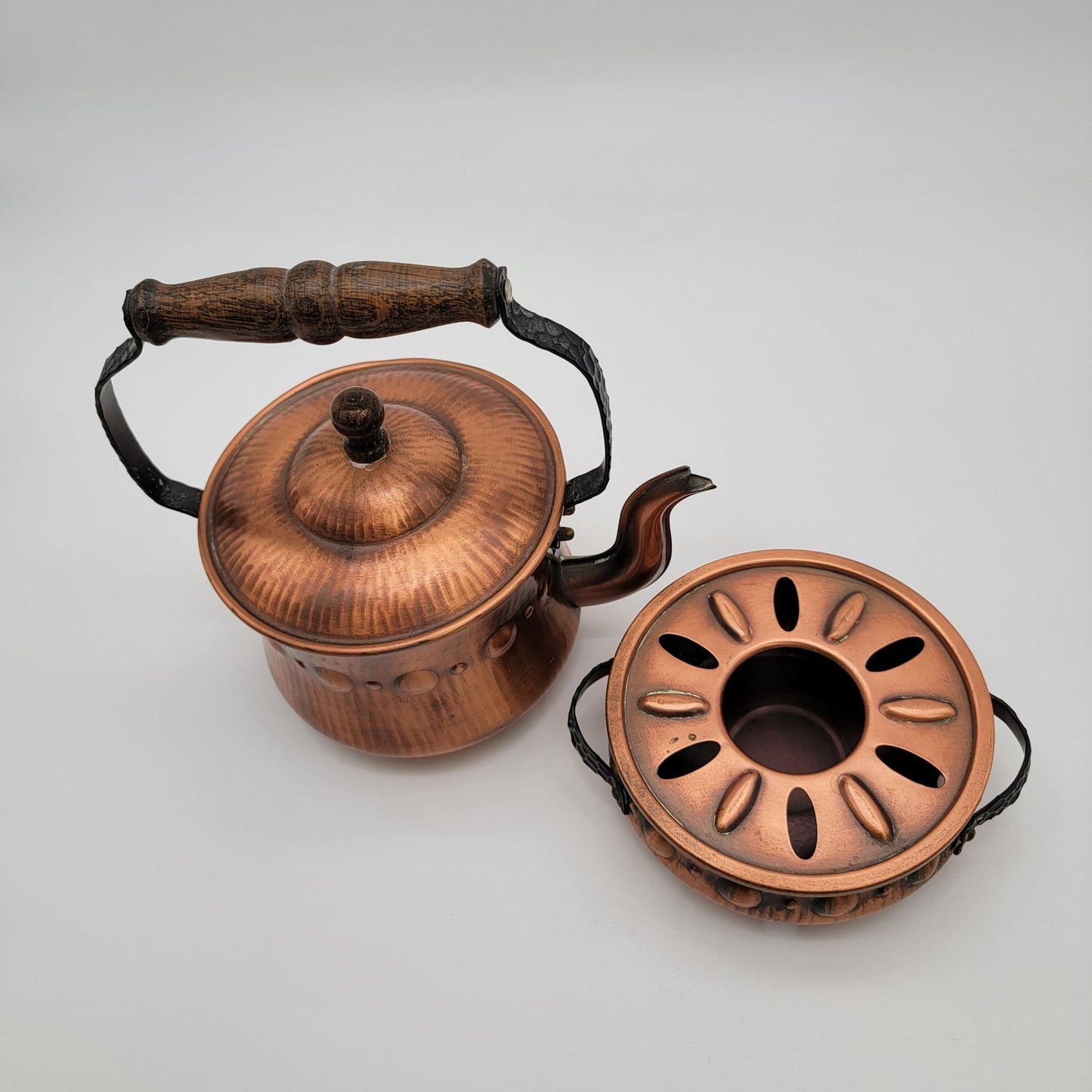 Vintage Copper Spirit Kettle With Warmer Made In Western Germany