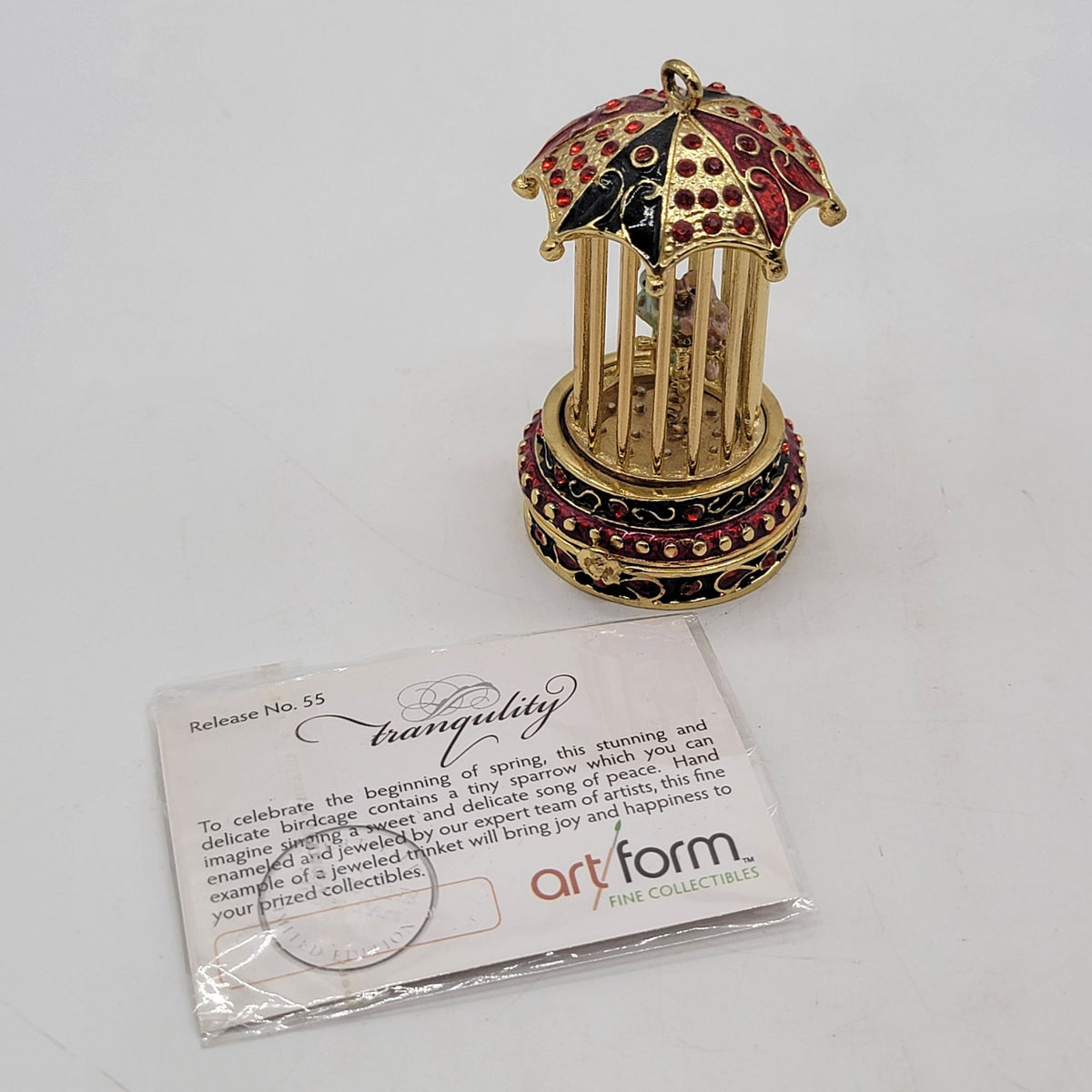 Objet d'art Tranquility Bird Cage Trinket Box No. 55