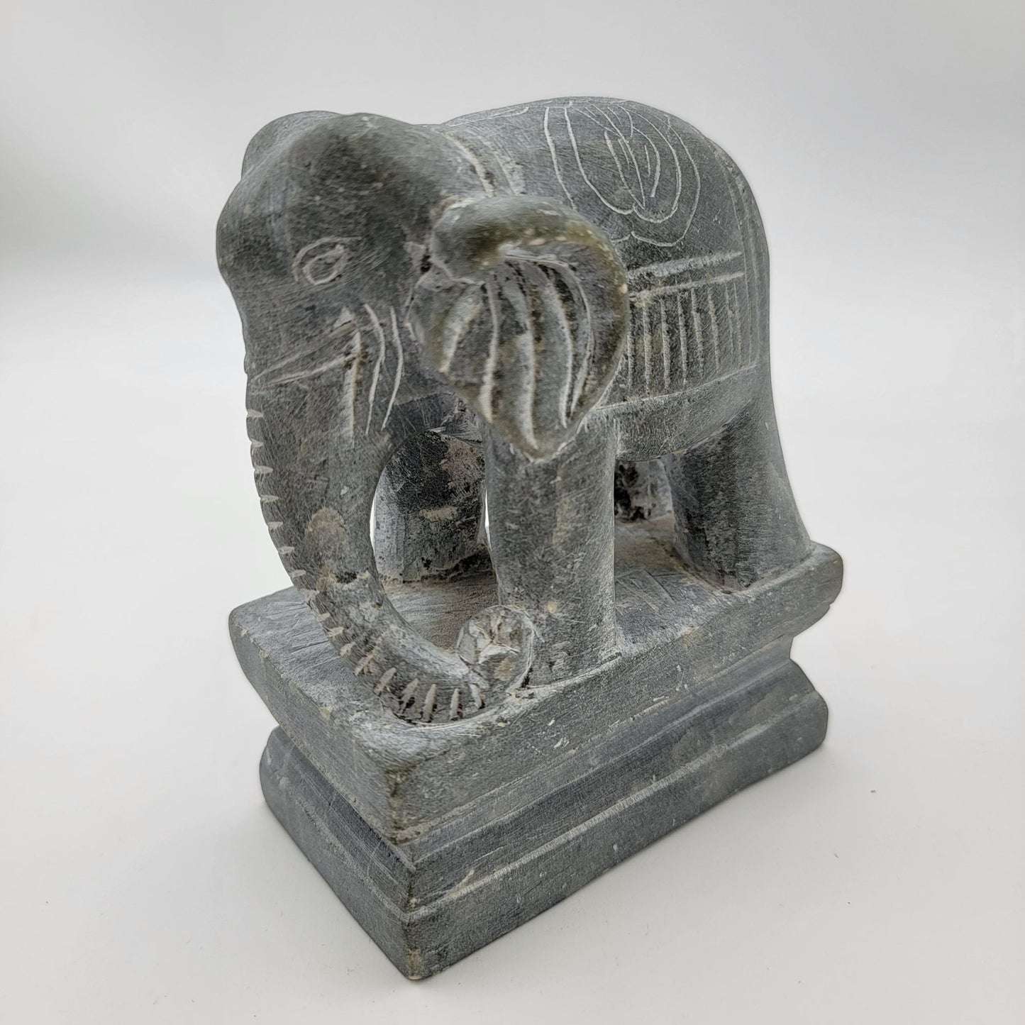 Stone Elephant Bookend Sculpture