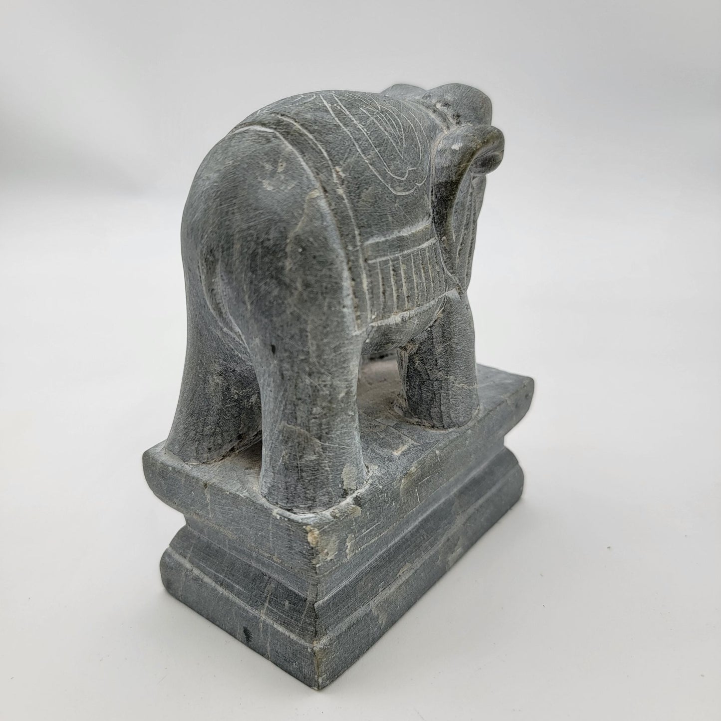 Stone Elephant Bookend Sculpture