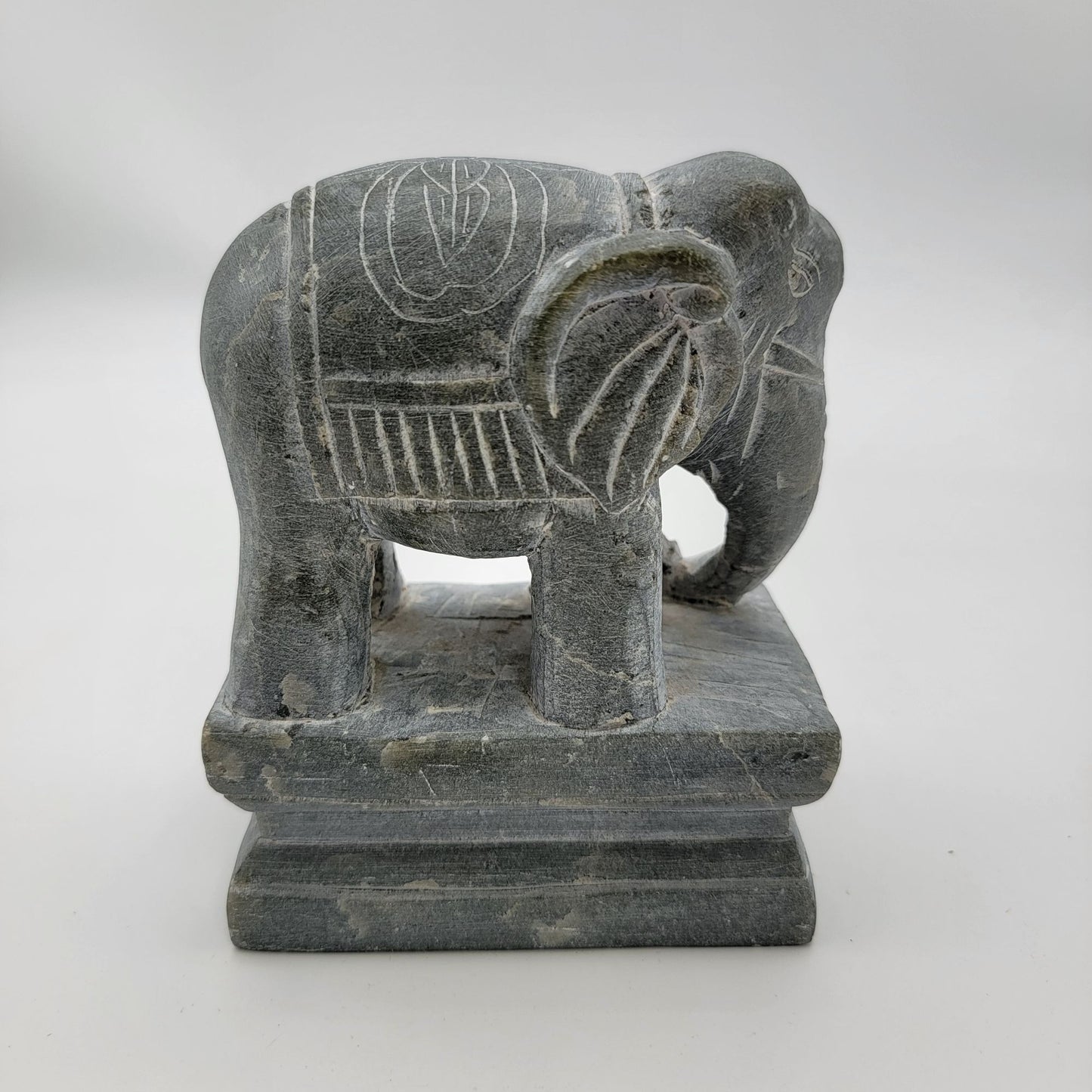 Stone Elephant Bookend Sculpture
