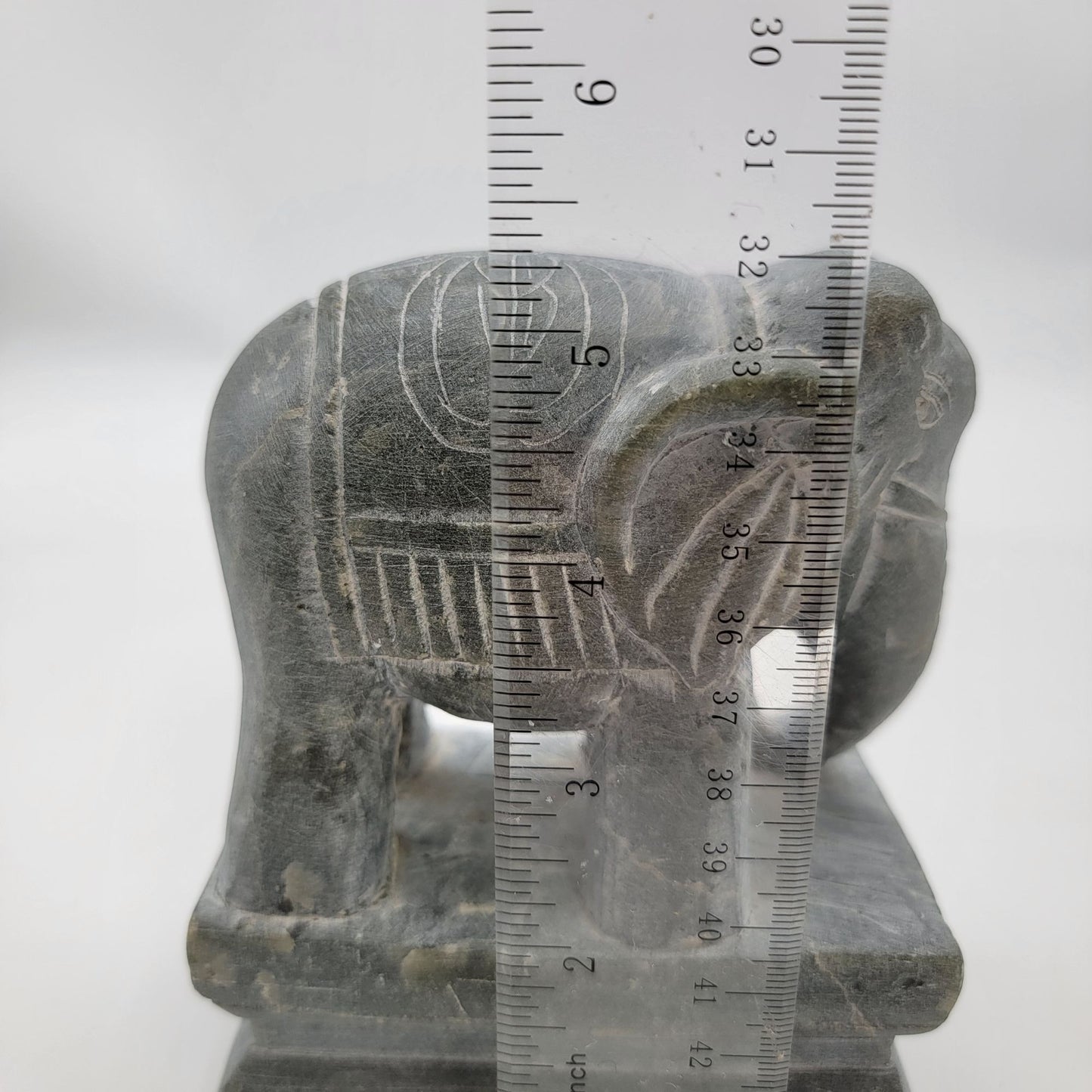Stone Elephant Bookend Sculpture