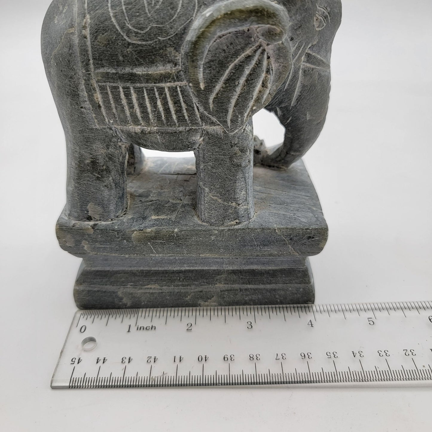 Stone Elephant Bookend Sculpture