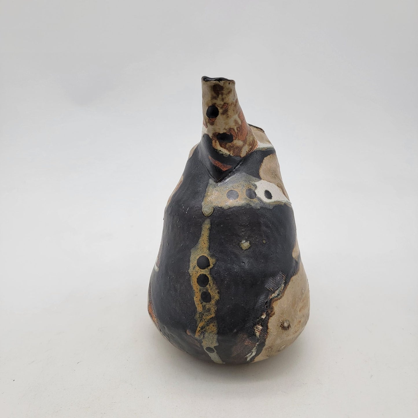 Quirky Abstract Matte Glaze Art Pottery Stoneware Pitcher