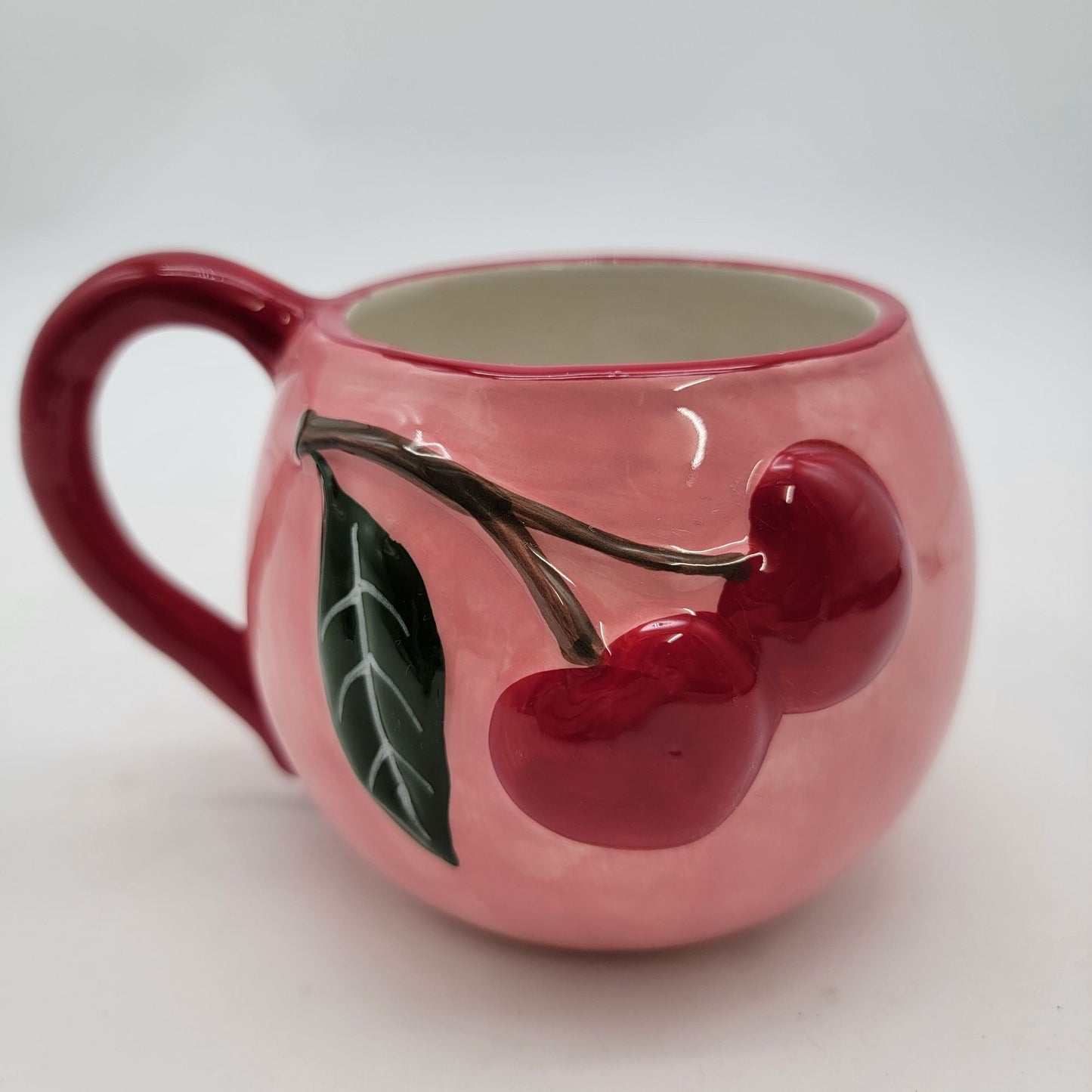 3D Cherry-Themed Mug By Blue Sky Clayworks