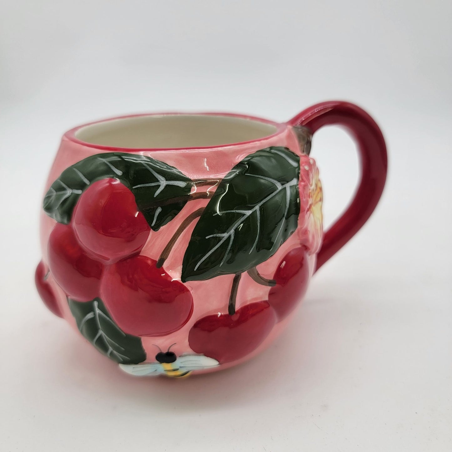 3D Cherry-Themed Mug By Blue Sky Clayworks