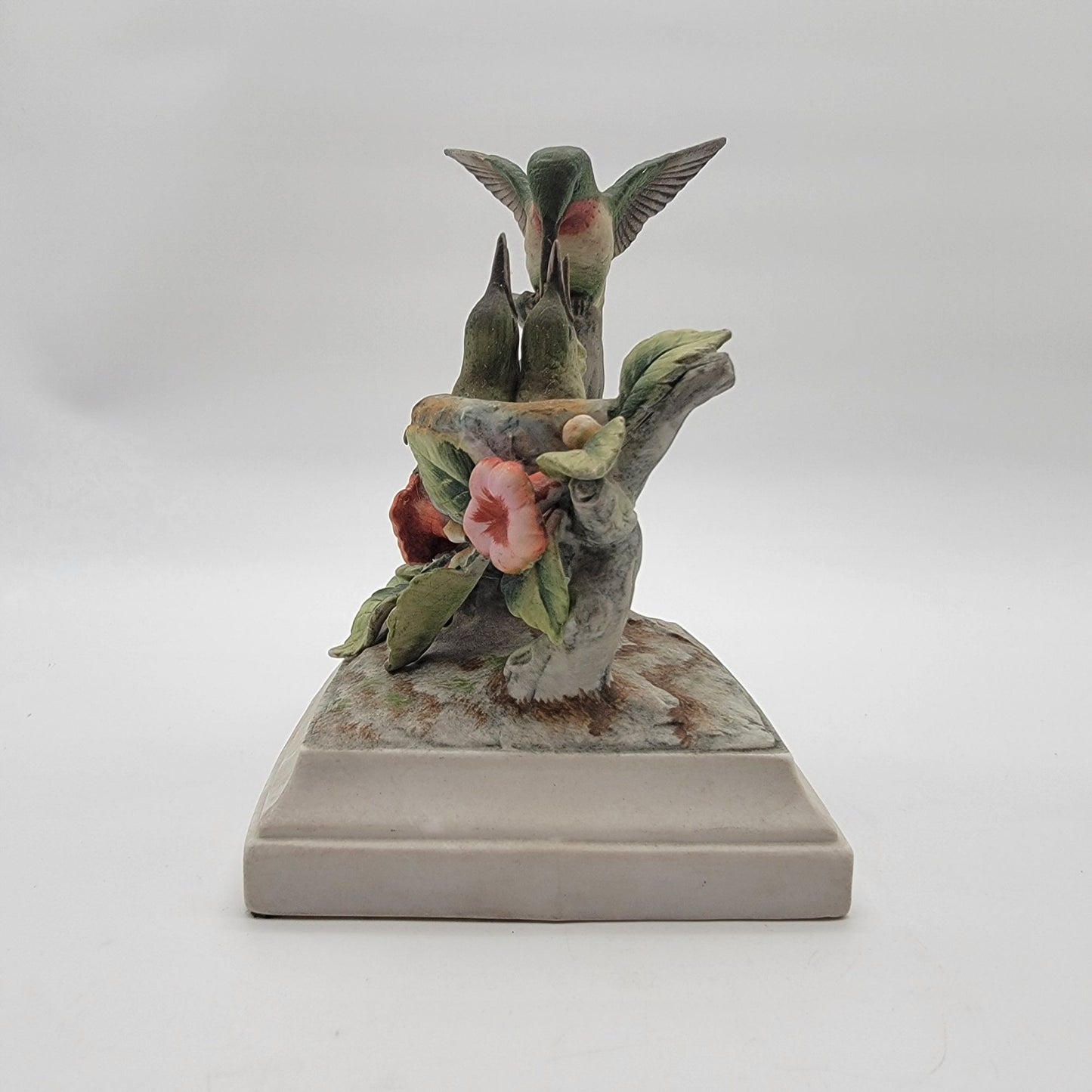 Andrea By Sadek Ruby-Throated Hummingbird Porcelain Figurine
