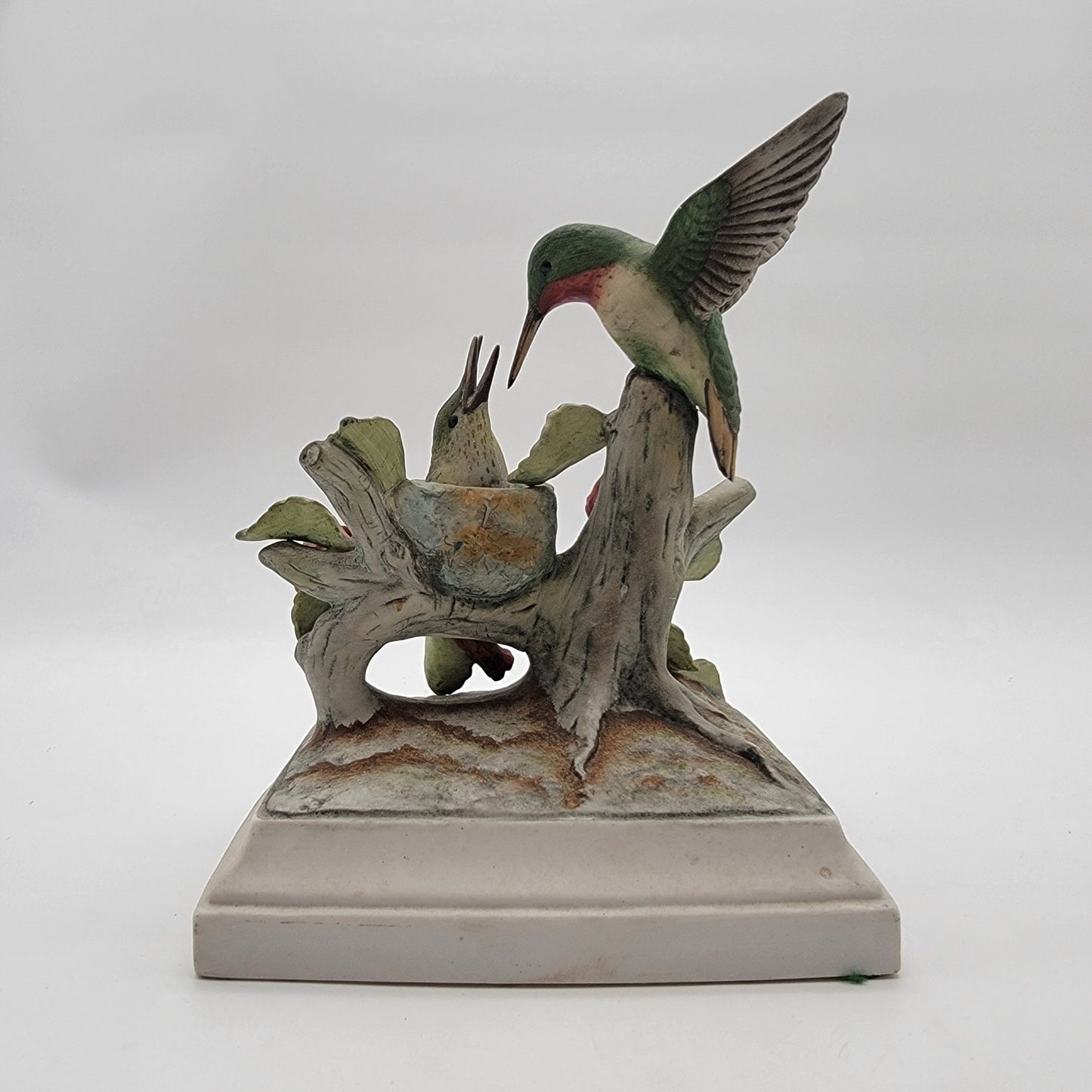 Andrea By Sadek Ruby-Throated Hummingbird Porcelain Figurine
