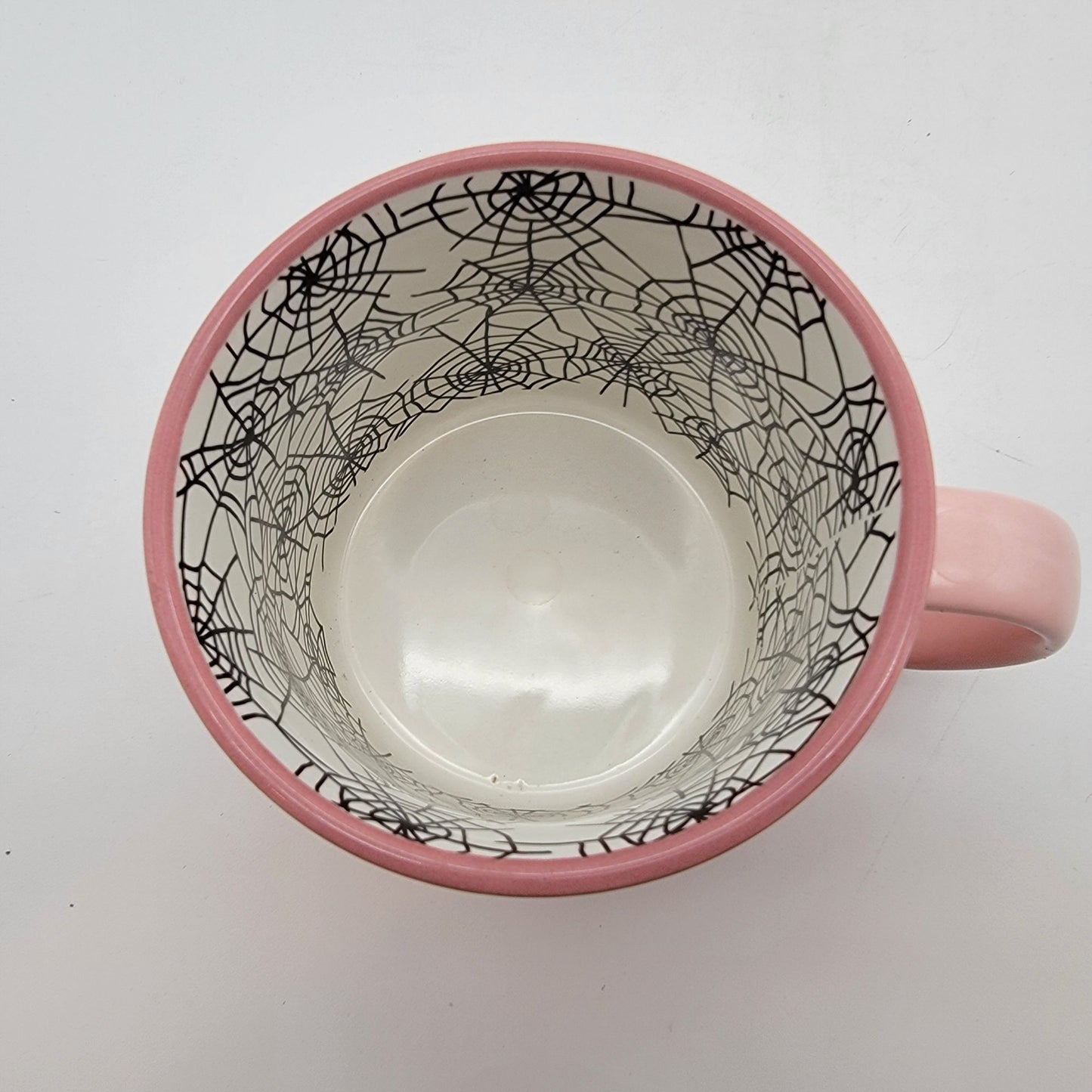 Cobwebs & Cauldrons Feline Spooky Pink Cat Oversized Mug