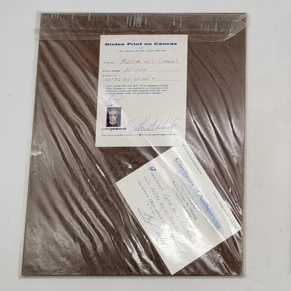 "Rota No.1 (Spain)" Giclee Print On Canvas Claybord Mounted Artists Proof By John A. Wood COA 2004