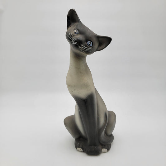 1950-60s Vintage Siamese Cat Figurine 13" Tall