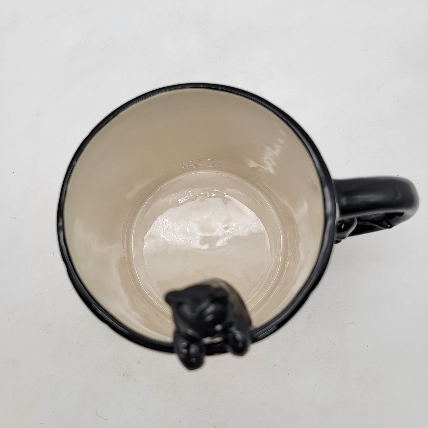 Petal & Pearls Hand Painted Striped Cat Mug