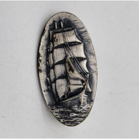 Pewter Sailing Ship "The Down Easter W. R. Grace 1873-1889 Pin
