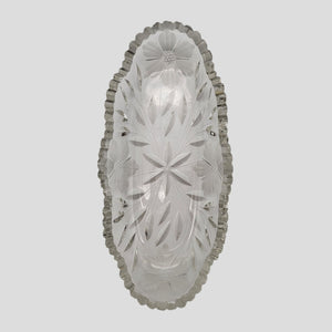 Antique American Brilliant Period Cut Glass Celery Dish Bowl