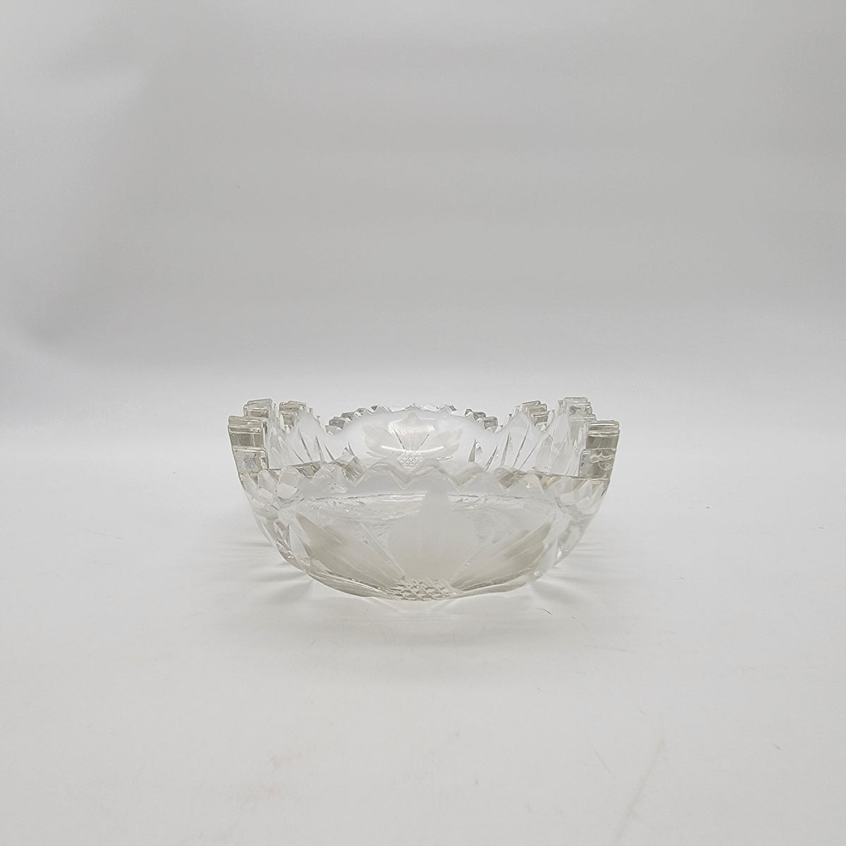 Antique American Brilliant Period Cut Glass Celery Dish Bowl